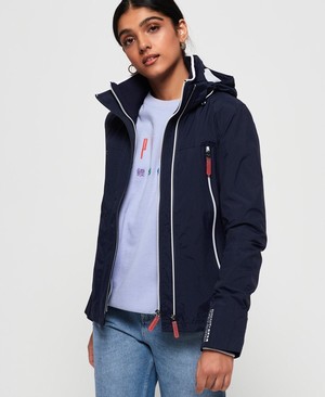 Superdry Tech Velocity SD-Windcheater Női Kabát Sötétkék/Fehér | OJUIW2065